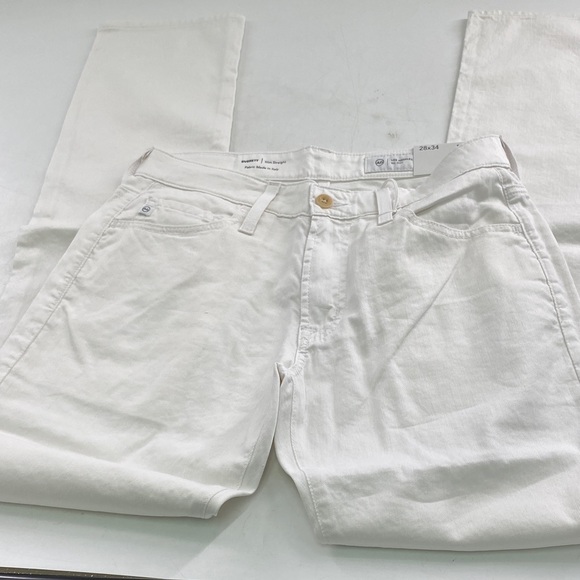 Ag Adriano Goldschmied Men's Slim Jeans in Off-White